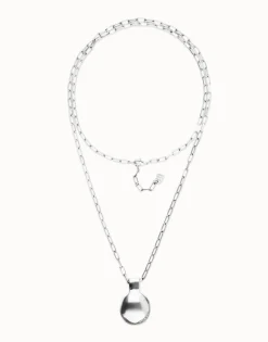 Long necklace with large sphere