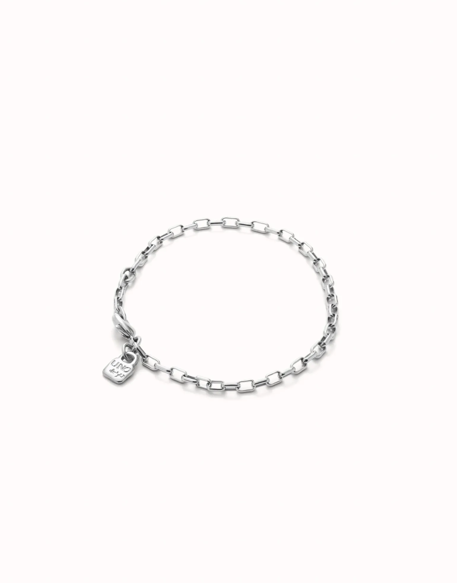 Mid-sized link charm chain bracelet