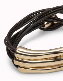Multi strand leather bracelet