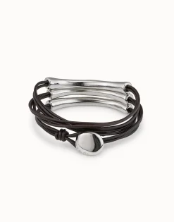 Multi strand leather bracelet