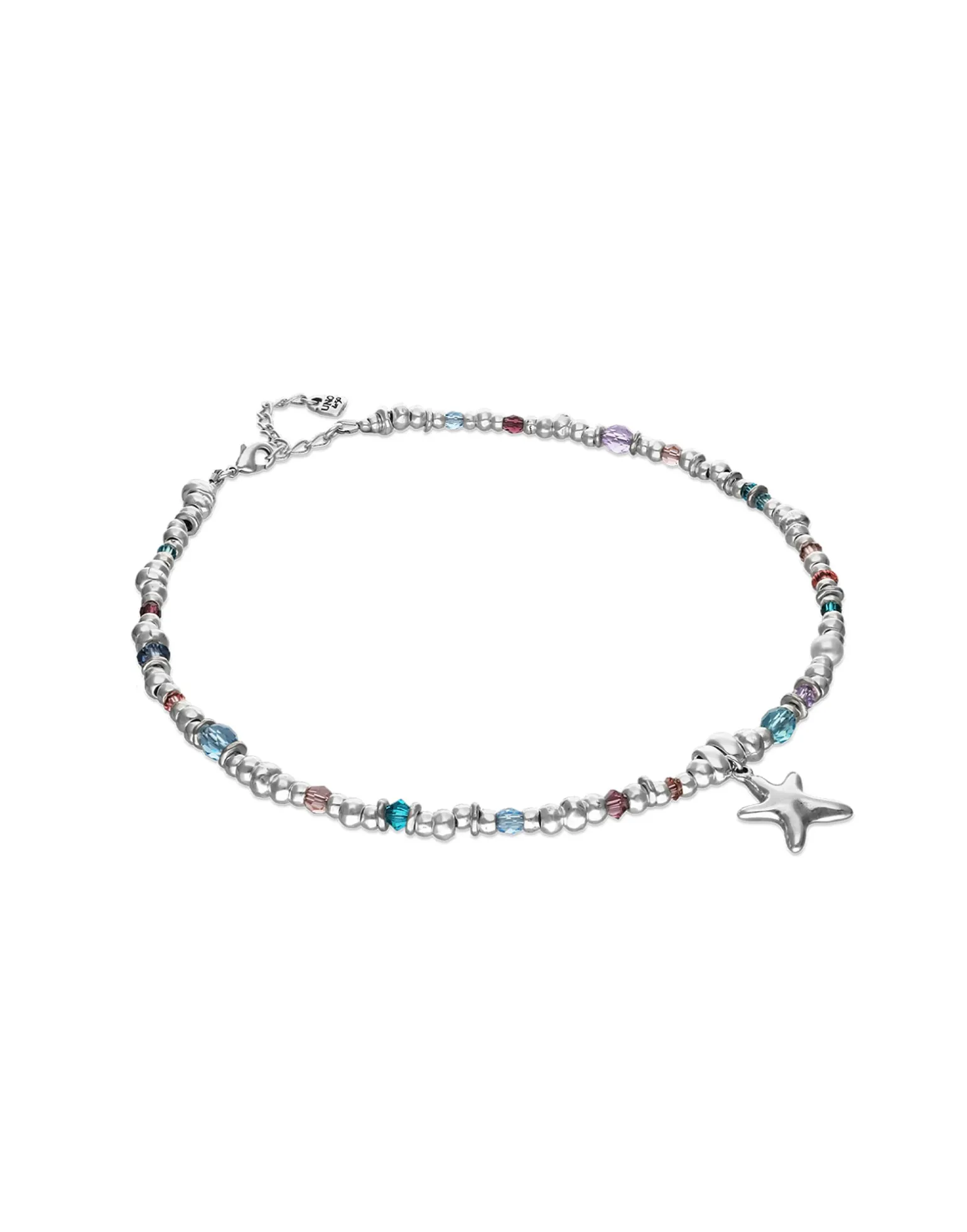 Necklace with crystals and small starfish