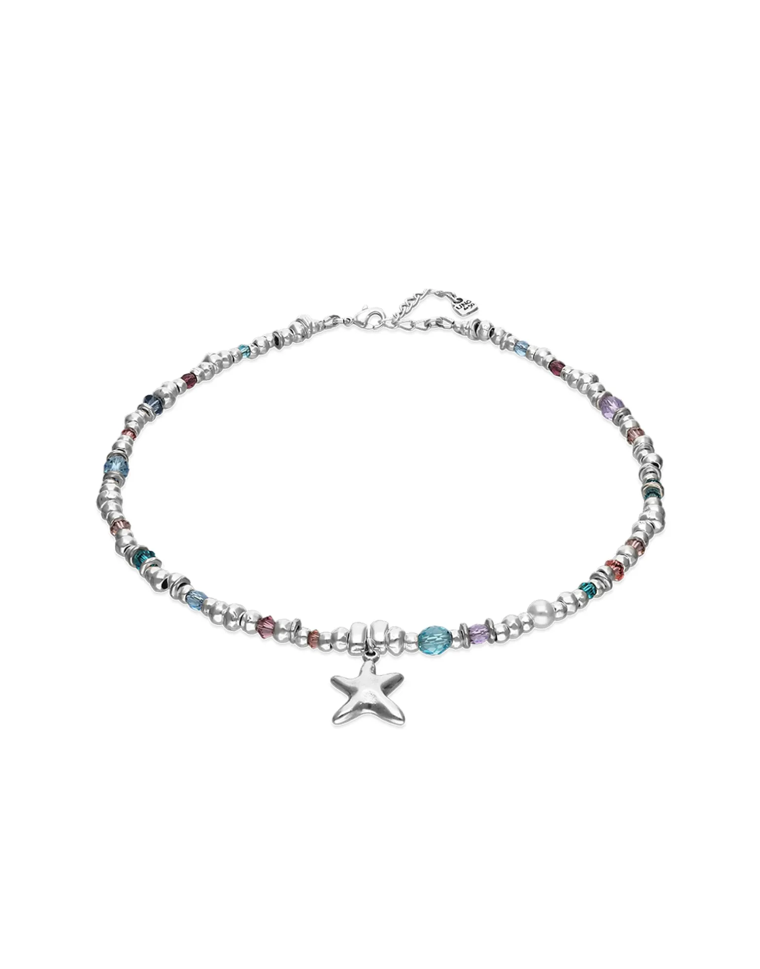 Necklace with crystals and small starfish