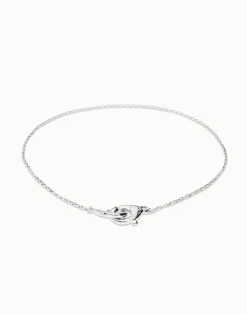 Necklace with intertwined carabiner detail