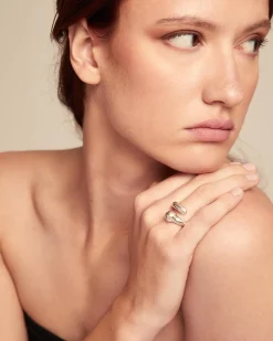 Open organic‑design ring