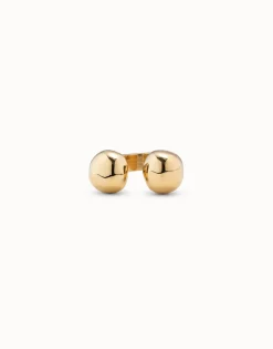 Open ring with two beads
