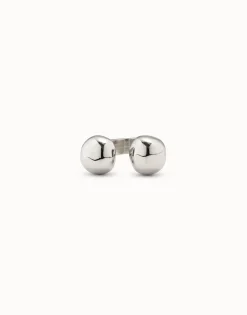Open ring with two beads
