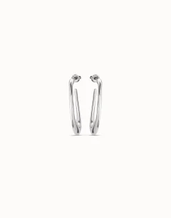 Oval hoop earrings