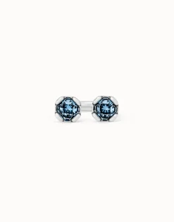 Ring with two pink crystals