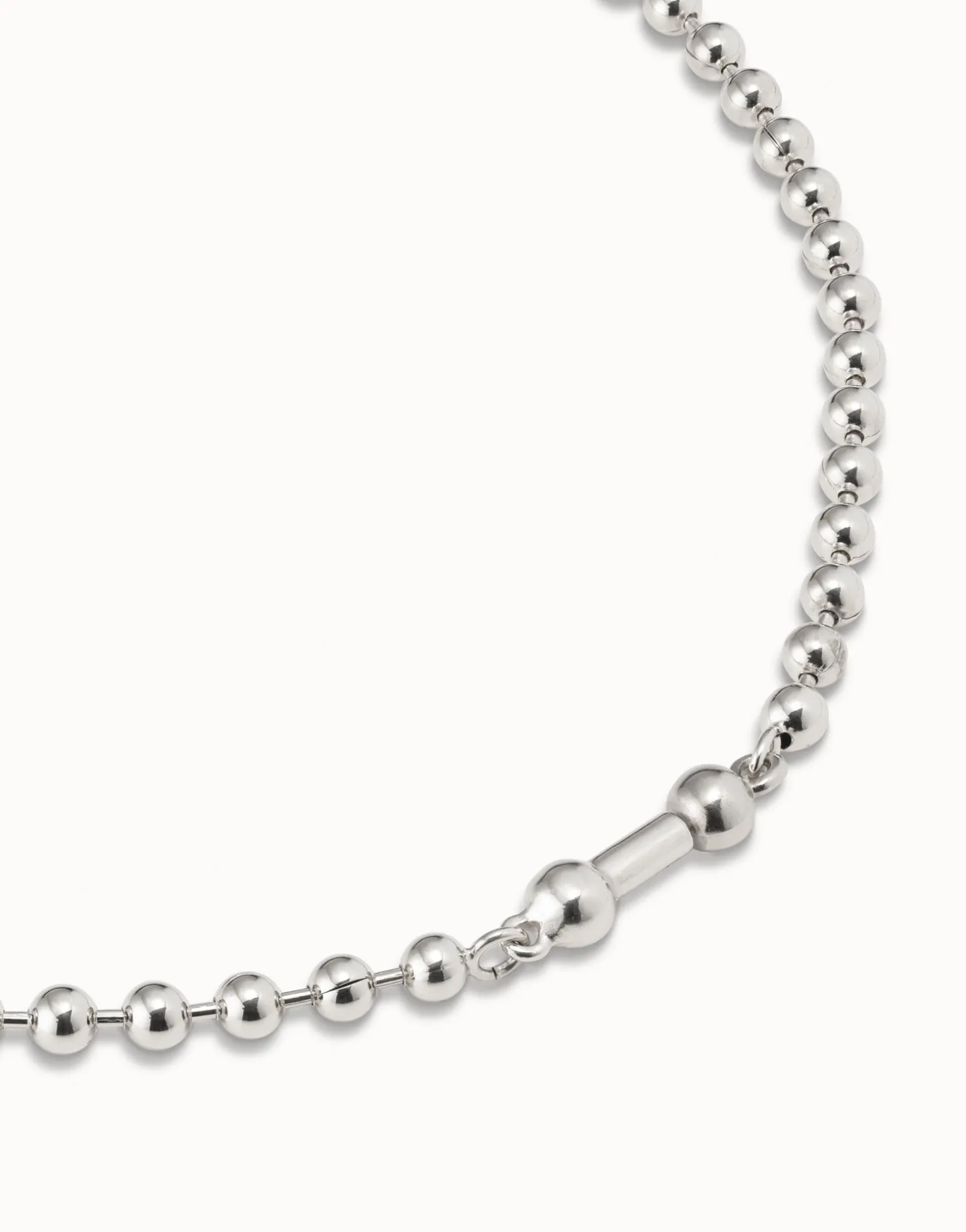 Short beaded chain charm necklace
