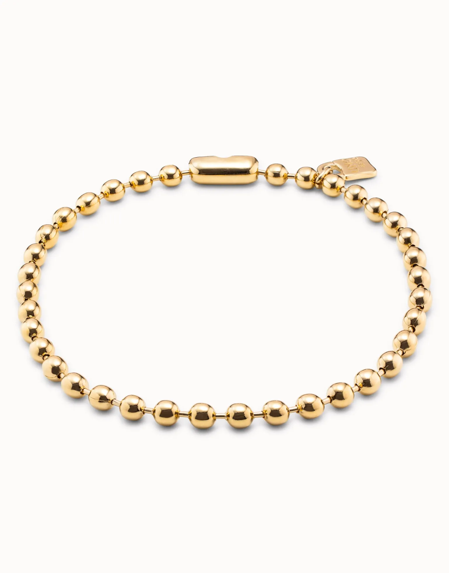 Short beaded necklace with padlock