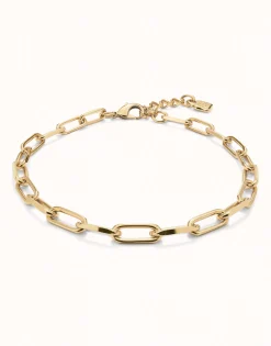Short oval link chain necklace