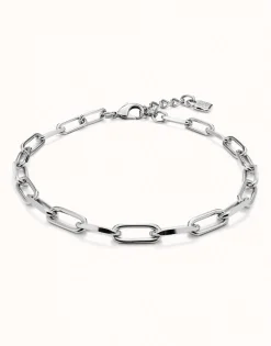 Short oval link chain necklace