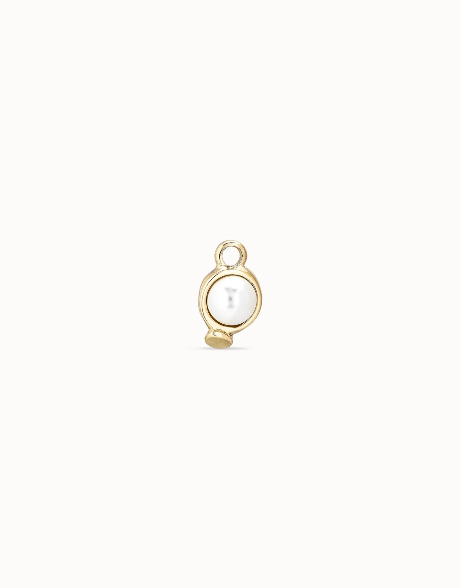 Single Hoop Charm With A Pearl