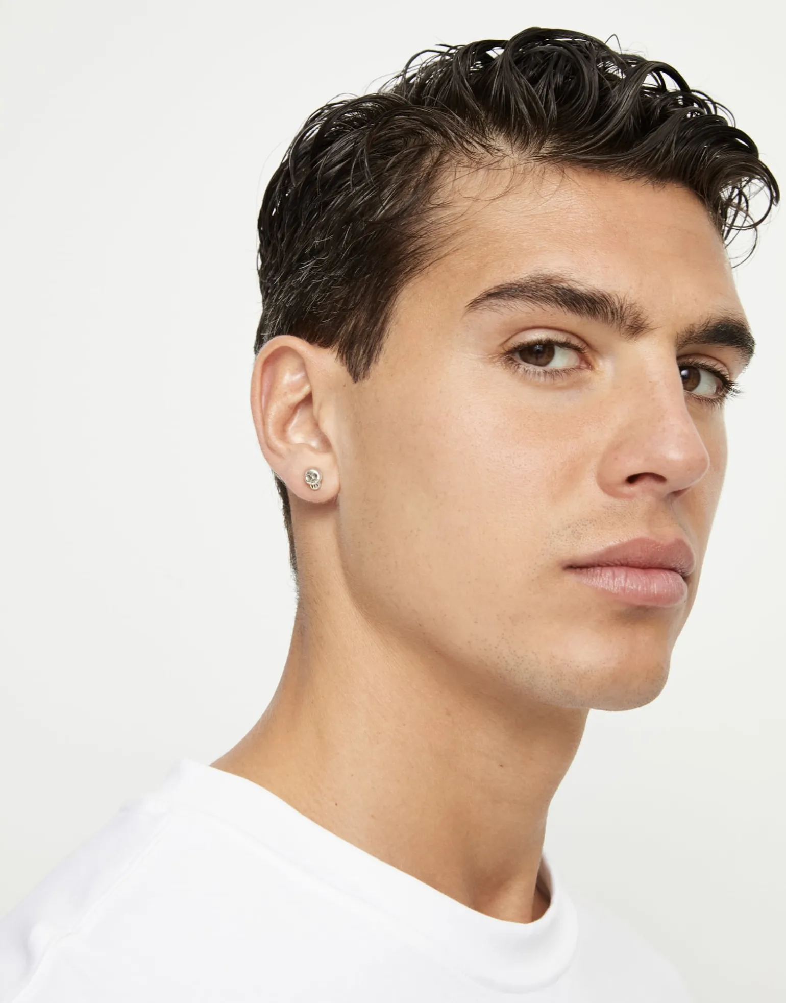 Skull single stud earring