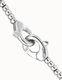 Small beads bracelet with interlocking carabiner