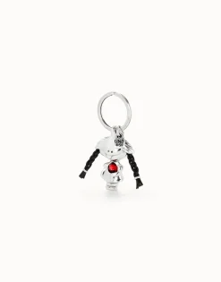 Sterling silver-plated doll key-ring