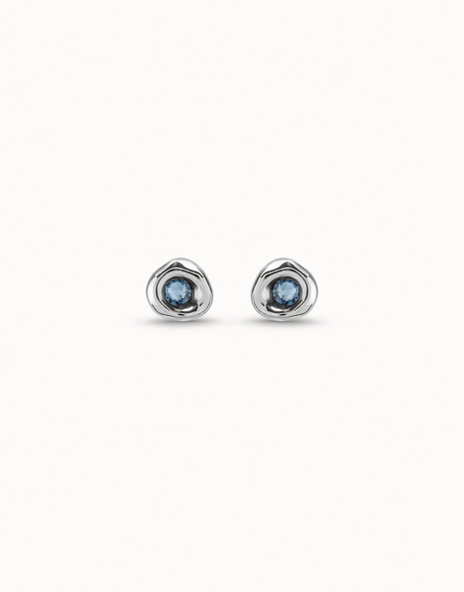Sterling silver-plated earrings with crystal