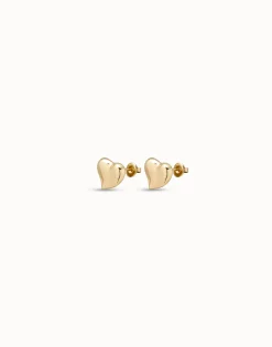 Stud earrings with heart shape