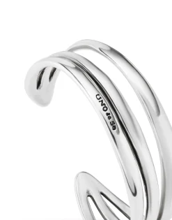 Triple curved handcrafted bangle bracelet