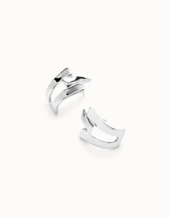 Triple-Curve Stud Earrings