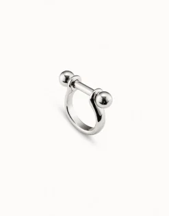 Wide ring with textured finish